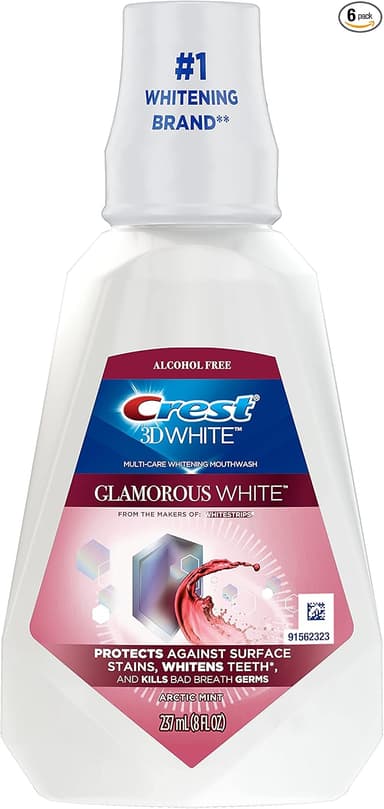 CREST 3D WHITE GLAMOROUS MULTI-CARE WHITENING MOUTHWASH 8 FL OZ
